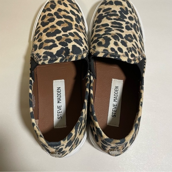 STEVE MADDEN Leopard Cheetah Print Slip On Loafer Shoes - Picture 5 of 8